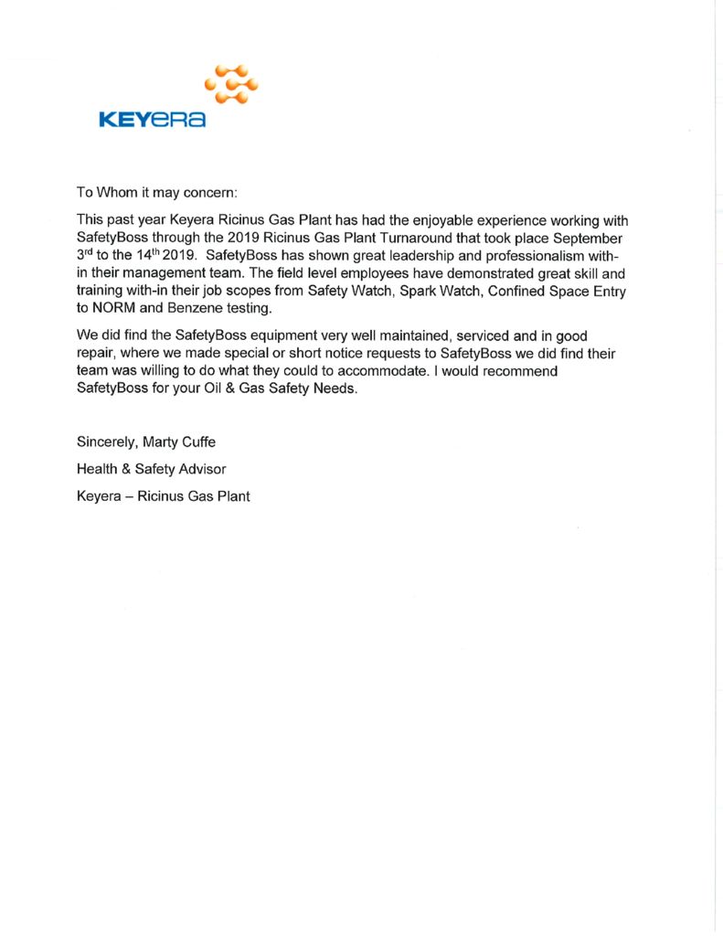 Keyera Reference Letter